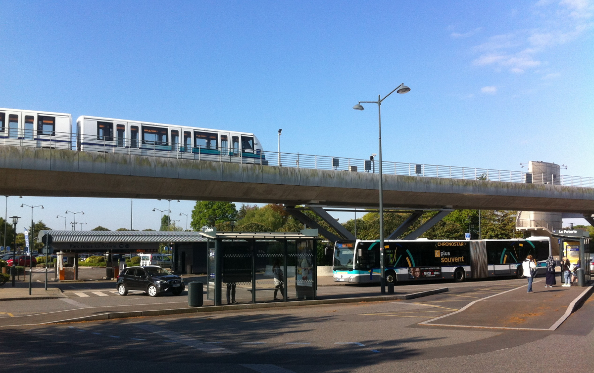 Pôle d'échanges du métro Poterie à Rennes ©Cerema