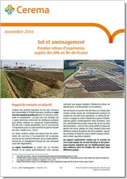 Sol et aménagement - Premier retour d'expérience auprès des EPA en Île-de-France  (nouvelle fenetre)